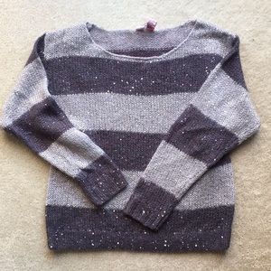 Purple striped sweater